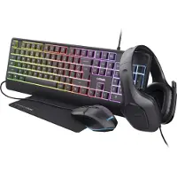 Trust GXT 792 QUADROX keyboard Mouse included Gaming USB QWERTY US English Black (25155)