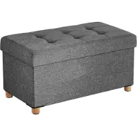 Songmics Tummanharmaa Säilytyslava kannella, 65L, 300kg