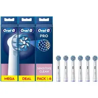Oral-B Sensitive Clean & Care -harjaspäät 6 kpl, valkoinen