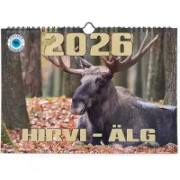 Suomen Aika A4 Hirvi 2026 seinäkalenteri