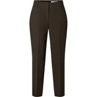 Selected Slwrita-Ria Mw Cropped Pant Mel Noos - Brown - 38
