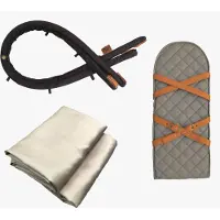 Sleepbag Lisätarvikesetti, Grey Mélange/Brown