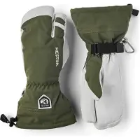 Hestra Army Leather Heli Ski 3-Finger Olive Lasketteluhanskat 7