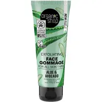 Raw Organic Organic Shop Exfoliating Face Gommage Aloe &amp; Avocado 75 ml