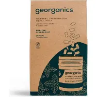 Georganics Natural -purukumi, englantilainen piparminttu, 140 purukumia