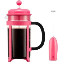 Bodum - Java Pressopannu ja maidonvaahdotin Vaaleanpunainen