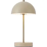 QAZQA Ulkokäyttöön tarkoitettu pöytävalaisin beige sis. LED 3-vaihe himmennettävä IP44 ladattava - Keira
