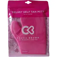 Cocoa Brown Velvet Thumb Tanning Mitt