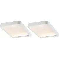 Paulmann Vane -LED-kaapinalusvalaisin 2 kpl, Valkoinen/opaali, Keittiö, Alumiini, Moderni