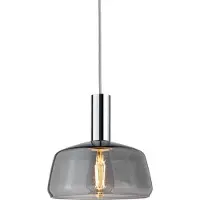 Paulmann URail-varjostin Neila 2Easy, Ø 23 cm, savulasi URail 2Easy, Alumiini/harmaa/sinkki, Olohuone/ruokailutila, Lasi, Moderni