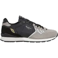 Pepe Jeans for man. PMS400003 Brit Half Sneakers grey (41), Flat, Laces, Casual