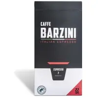 Barzini Nespresso koneisiin sopivat kahvikapselit Caffe Espresso, 22 kpl.