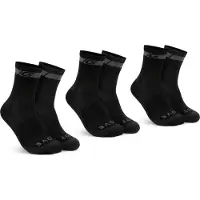 Gripgrab Merino Regular Cut 3-Pack Pyöräilysukat koko 38-41 - S väri musta