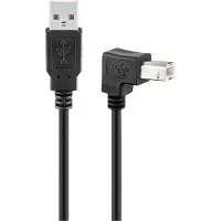 Goobay USB-A <-> USB-B 2.0 - 90° - 0.5m - Musta