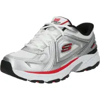 SKECHERS Matalavartiset tennarit 'Stamina' punainen / musta / hopea / valkoinen