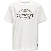 Only & Sons Osjlenny Life Reg Vintage Tee Jrs Noos - White - 122-128