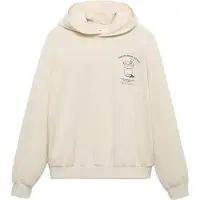 Mango Graphic Hooded Sweatshirt - Cream - M
