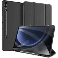 DUX Samsung Galaxy Tab S9 FE+ Domo Tri-Fold Smart Lompakkokotelo - Musta