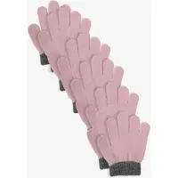 Lindberg Sundsvall Hansikkaat Villasekoite 5-pack, Pink/Anthracite, 5-8 vuotta