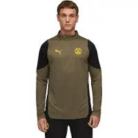 Puma Dortmund Harjoituspaita 1/4 vetoketju - Loden Vihreä/Musta - , koko Large