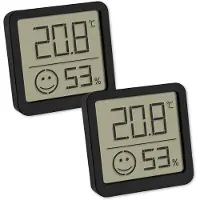 TFA 30.5053.01.02 2er Set black Digital Thermo Hygrometer
