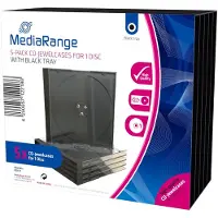 MediaRange BOX31, Korurasia, 1 levyt, Musta, Läpinäkyvä, Muovi, 120 mm, RoHS