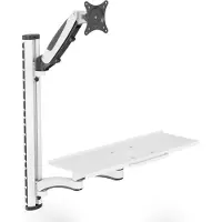 Digitus WORKSTATION (MONITOR, KEYBOARD, MOUSE) WALL MOUNT 32 INCH, 8 KG, VESA 75X75/100X100, WHITE/BLACK (DA-90451)