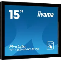 Iiyama TF1534MC-B7X, 38,1 cm (15"), 1024 x 768 pikseliä, XGA, LED, 8 ms, Musta