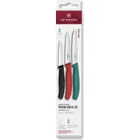 Victorinox Swiss Classic kuorimaveitsisetti 3-pakkaus, musta/vihreä/punainen