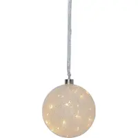 Star Trading Glow Snow 15cm lasipallo led valoilla