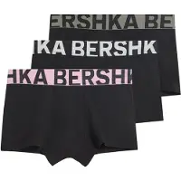 Bershka Bokserishortsit kivenharmaa / roosa / musta / valkoinen