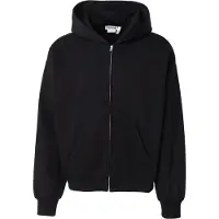 Weekday Loose Fit Zip Hoodie - Black - XL
