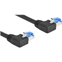 DeLOCK – RJ45 Network Cable Cat.6A S/FTP left angled 1 m black (80210)