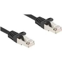DeLOCK 80185, 0,25 m, S/FTP (S-STP), RJ-50, RJ-50, Musta