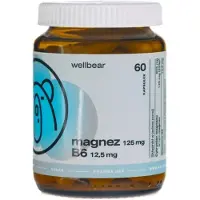 Wellbear Magnesium 125 mg + B6-vitamiini - 60 Kapselia