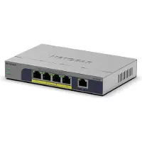 Netgear GS105P-300EUS - Hallitsematon 5-porttinen Gigabit Ethernet Power over Ethernet -kytkin, Harmaa