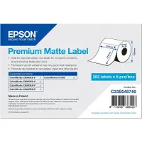 Epson Premium Matte Label - Die-Cut Roll: 105mm x 210mm, 282 labels, Itse kiinnittyvä tulostintarra, Stanssausmerkintä, Mustesuihku, Akryyli, Kiinteä, (C33S045740)