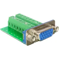 DeLOCK VGA-riviliitinsovitin, HD15 naaras