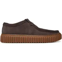Clarks Shoes for man. 26181386 Torhill Lo brown leather shoes (41), Flat, Suede, Laces, Casual