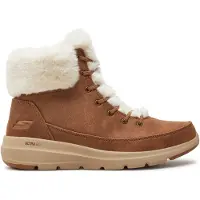 SKECHERS Nauhanilkkurit 'Glacial Ultra' ruskea / valkoinen