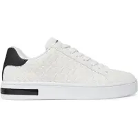 Armani Exchange for man. XM000140AF11916M0028 White monogrammed trainers (40), Flat, Laces, Casual