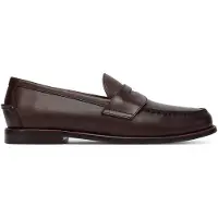 Ralph Lauren for man. 803978015001 Burnished leather Penny Alston brown loafers (41), Flat, None, Casual