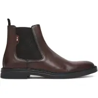 BOSS for man. 50552527 Brown Leather Chelsea Ankle Boots (42), Flat, None, Casual