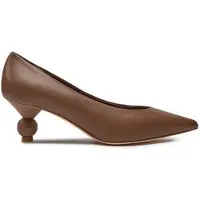 Weekend Max Mara for woman. 2625526014600 Renza brown leather shoes (37), 5 to 8 cm, None, Casual, Party, Classic