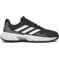 Adidas Urheilukengät 'CourtJam Control 3' tummanharmaa / musta / valkoinen