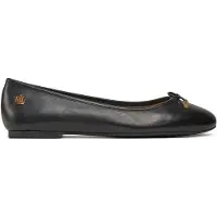 Ralph Lauren for woman. 802940603001 Jayna black leather ballet flats (38), None, Casual, Classic