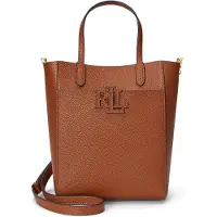 Lauren Accesorios for woman. 431966760001 Brown grained leather Cameryn tote bag (OSFA), Casual
