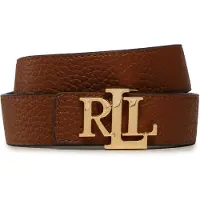 Ralph Lauren Logo Reversible Pebbled Leather Belt - Brown - XL
