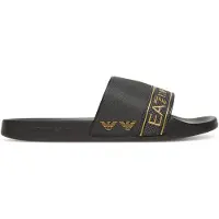 EA7 unisex. 7X000110_AF15128 Tape Slide black flip flops (40), Flat, None, Beachwear, PVC