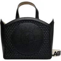 Karl Lagerfeld Circle Käsilaukku Nahka 25 cm Musta